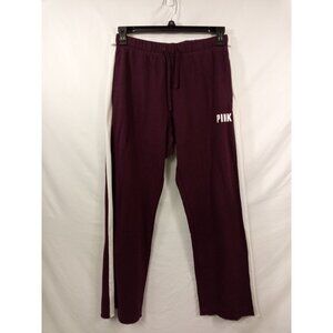 Victoria's Secret Pink Women's Maroon White Joggers Size Medium